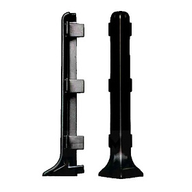 Угол внешний (наружный) Русский профиль из алюминия для алюминиевого плинтуса 100, черный матовый